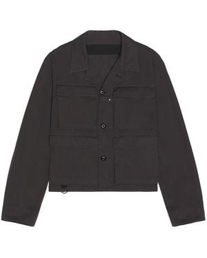 Lemaire Compact Cotton Twill Short Utility Jacket - Black