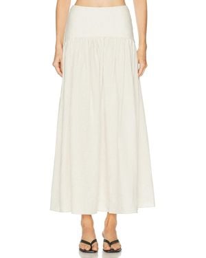 STAUD Procida Linen Skirt - Natural