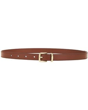 Miu Miu Skinny City Calf Belt - Brown
