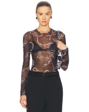 Moschino Ramage Long Sleeve Top - Black
