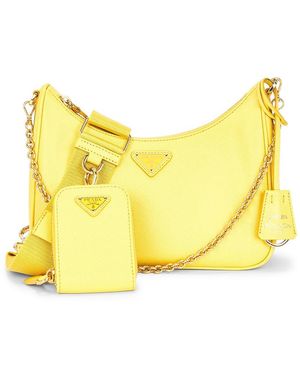 Prada Saffiano Re-Edition 2005 Shoulder Bag - Yellow