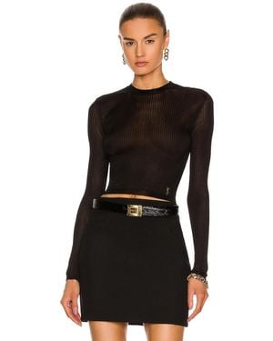 Saint Laurent Long Sleeve Top - Black