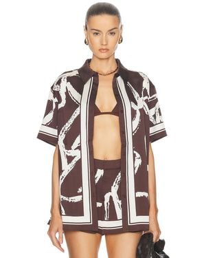 SER.O.YA Davey Satin Blouse Top - Multicolor