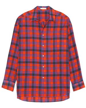 The Row Lancaster Plaid Shirt - Red
