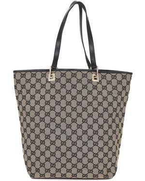 Gucci Gg Bucket Tote Bag - Gray