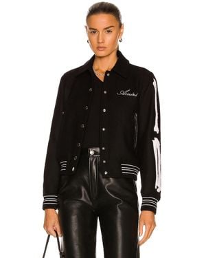 Amiri Bones Varsity Jacket - Black