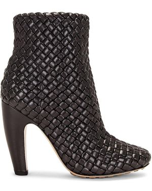 Bottega Veneta Mini Lido Weave Ankle Boots - Black