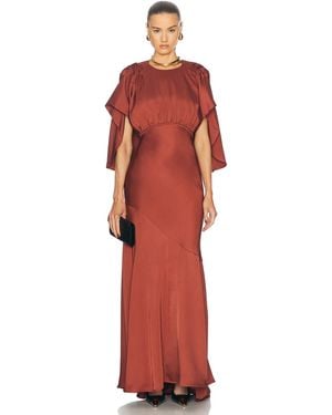 Zimmermann Eden Cascading Midi Dress - Red