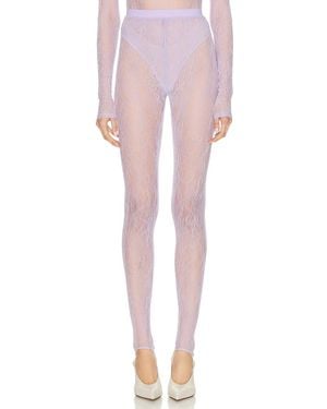 Wardrobe NYC Lace Stirrup Legging - Pink