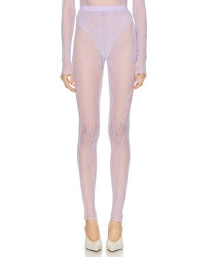 Wardrobe NYC Lace Stirrup Legging - Pink