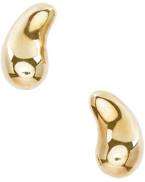Tiffany & Co. Elsa Peretti 18K Bean Earrings - Metallic