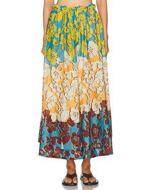 ALÉMAIS Splice Midi Skirt - Yellow