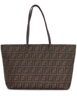 Fendi Zucca Roll Tote Bag - Brown