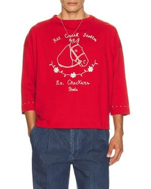 Bode Stables Long Sleeve Tee - Red