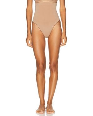 Skims Seamless Sculpt High Waist Thong - Orange