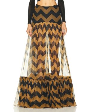 Saint Laurent Ruffle Skirt - Multicolor