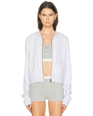 Entire studios Cropped Zip Up Jacket - White