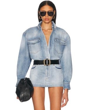 Alexandre Vauthier Denim Button Down Top - Blue