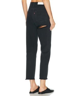 RE/DONE 70S Ass Rip Straight Leg Jeans - Black