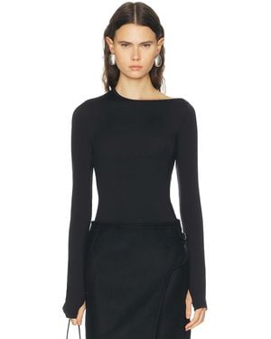 Helmut Lang Asymmetrical Cutout Top - Black