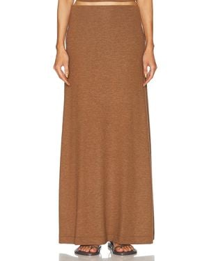 Leset Lauren High Waist Maxi Skirt - Brown