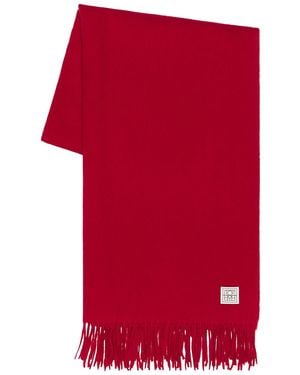 TOTEME Wide Cashmere Scarf - Red
