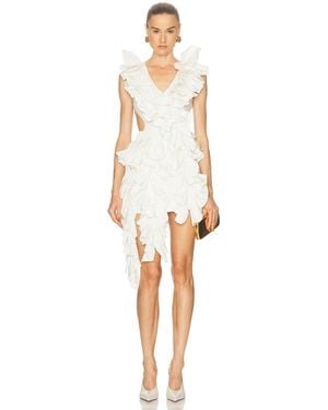 AKNVAS Ruffle Dress - White