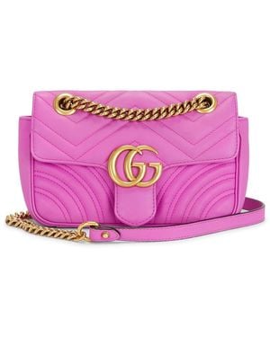 Gucci Mini Gg Marmont Shoulder Bag - Pink