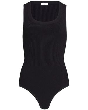 Alaïa Alaïa Tank Rib Knit Bodysuit - Black