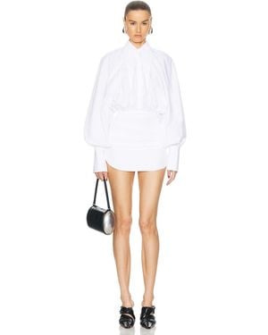 Monot Poplin Shirt Dress - White