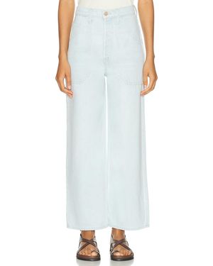 Mother High Waisted Smoothie Carpenter Ankle Jeans - Blue