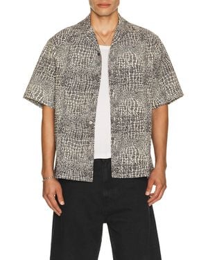 Wacko Maria Wolf's Head 50's Short Sleeve Shirt Type 3 - Gray