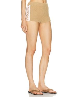 Rabanne Side Cut Out Knit Short - Natural