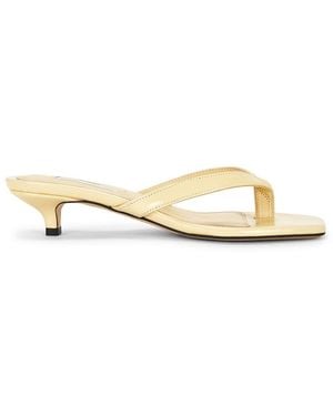 TOTEME Naplack Heeled Flip Flop - Metallic