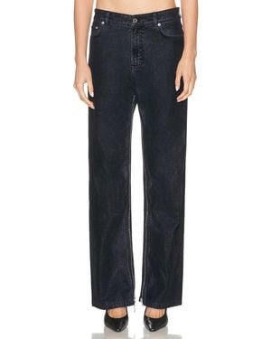 Jean Paul Gaultier Inseam Zip Detail Flock Pant - Blue