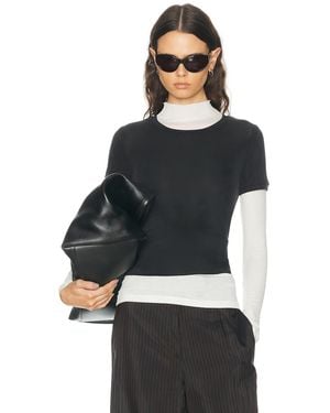 AYA MUSE Double Layer T-Shirt - Black