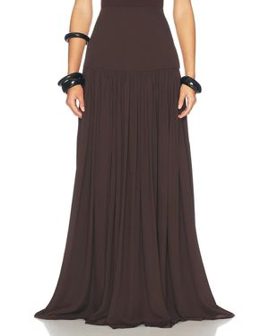 Helsa Diaphanous Maxi Skirt - Brown