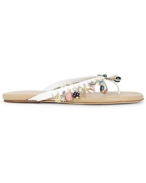 Christopher Esber Memento Charm Flip Flop - White