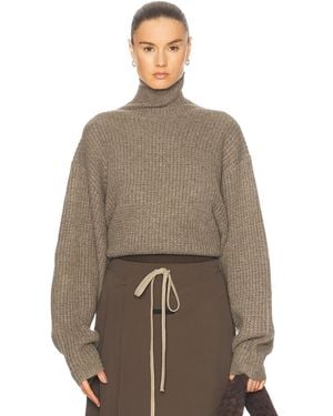 Fear Of God Cropped Turtleneck Sweater - Brown