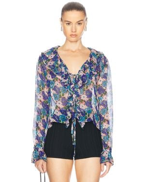Bode Daisy Blouse - Blue