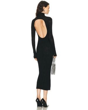 Givenchy Fitted Open Back Lace Dress - Black