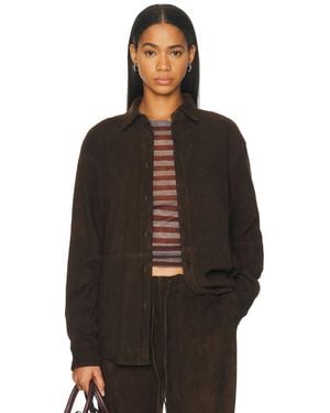 SPRWMN Elise Button Up Top - Black