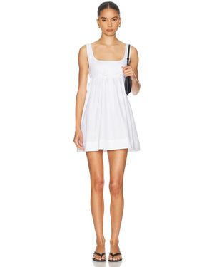 Matthew Bruch Tank Drawstring Baby Doll Dress - White