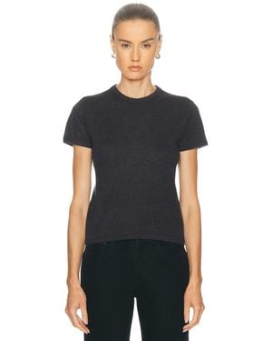 RENGGLI Cashmere Silk Knit Tee - Black