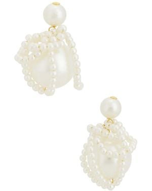 Completedworks Faux Pearl Earrings - White