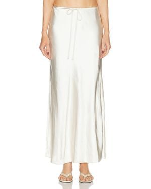 L'academie Etienne Midi Skirt - White