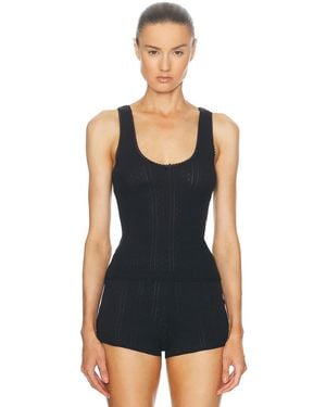 Cou Cou Intimates The Scoop Tank Top - Black