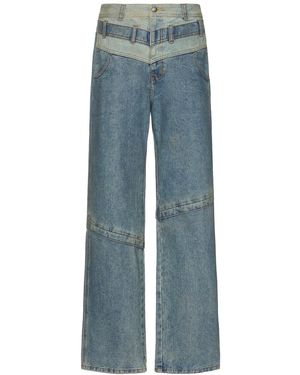 ANDERSSON BELL Layered Wide-leg Jeans - Blue