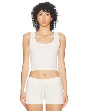 ÉTERNE Square Neck Tank Top - White