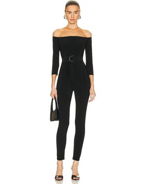 Norma Kamali Off Shoulder Catsuit - Black